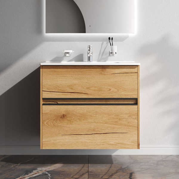 M7BFUX0802OF Sense База под раковину AM.PM, универсальная, 80 см, 2 ящика, дерево