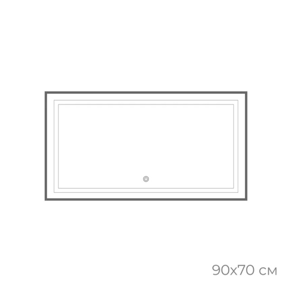 Зеркало с подсветкой LED Fixsen FX-2090F прямоугольное 90х70 см, графит