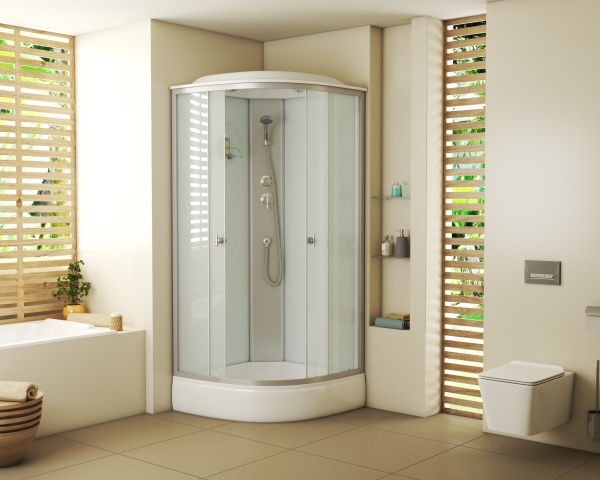 Душевая кабина Niagara Eco E90/26/MT (90х90х215) средний поддон(26см),стекло матовое,4 места