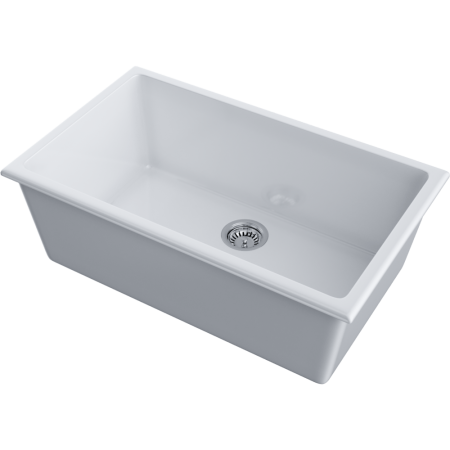 Кухонная мойка Omoikiri Okinoshima 76-U/I-WH Glossy Natceramic/белый глянцевый 4997151