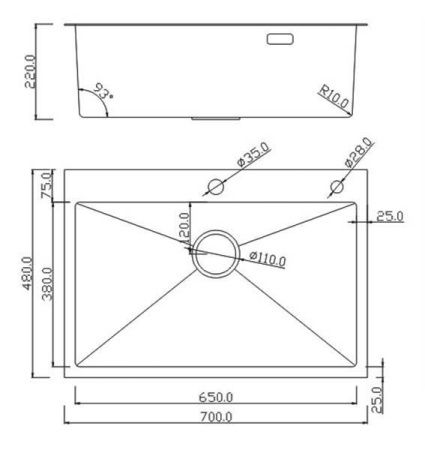 Кухонная мойка ROXEN Simple 560220-70 сатин