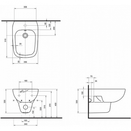 Биде подвесное Kolo Style L25100900 51х36х40 с переливом