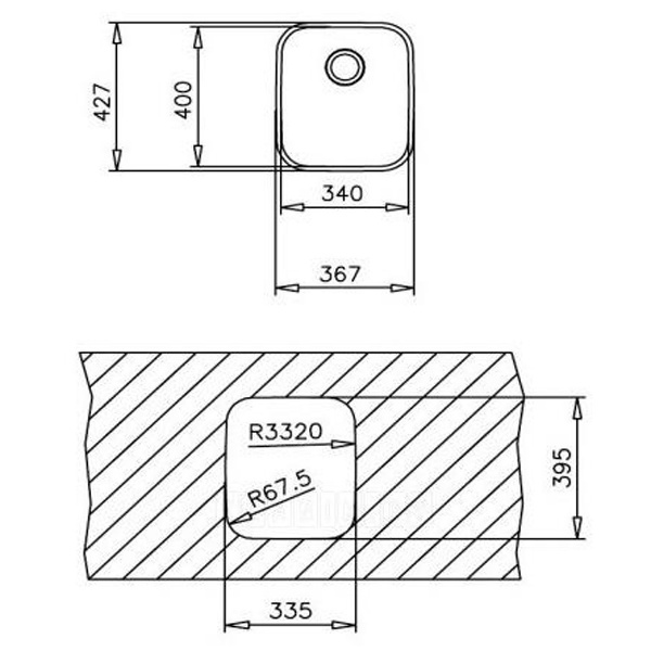 Мойка ТЕКА UNDERMOUNT BE 340.400 PLUS