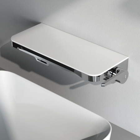 F8F72700 Func Встраиваемый смеситель на раковину АМ.РМ с полкой и каскадным изливом, хром