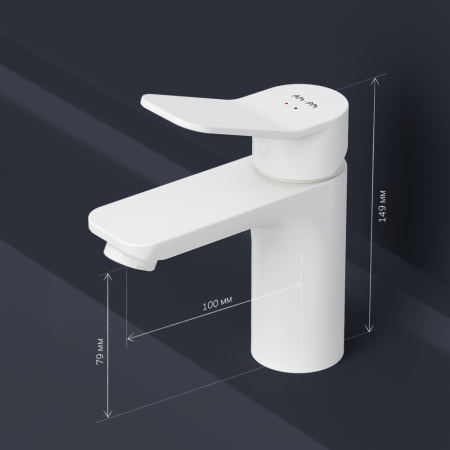 F85A02133 X-Joy Смеситель для умывальника AM.PM, белый.