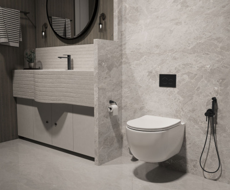 Унитаз подвесной Vincea Tornado Evo VT1-34ST, цвет белый, ультратонкое soft-close сиденье