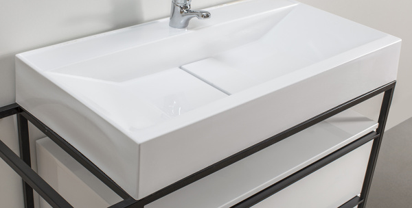 Тумба под умывальник Belux Биарритц Н 100-02 Белый глянцевый