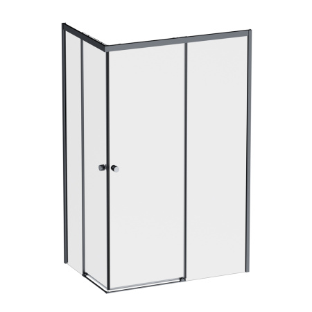 W94G-403-12080-BТ Душевое ограждение AM.PM X-Joy Square Slide 120х80, черный, прозрачное