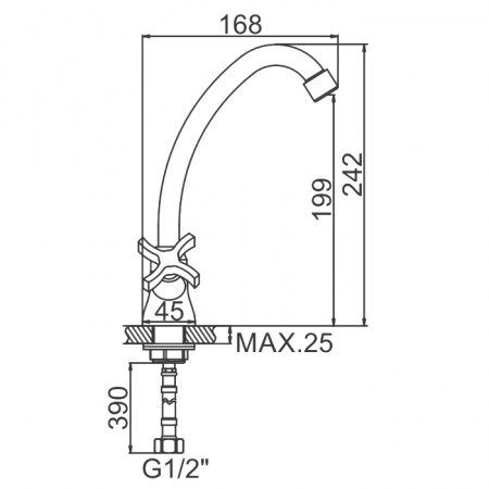 Смеситель для мойки Ledeme H22 L4922