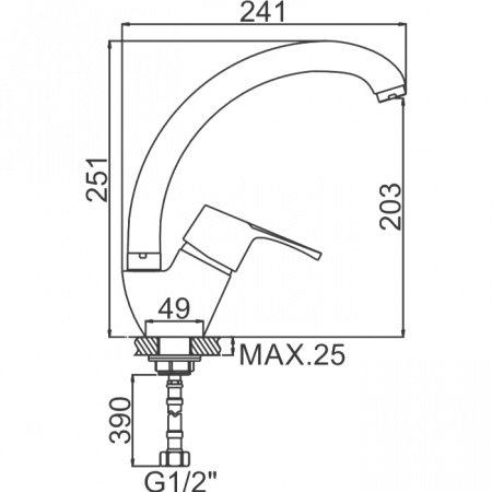 Смеситель для мойки Ledeme H50 L5950