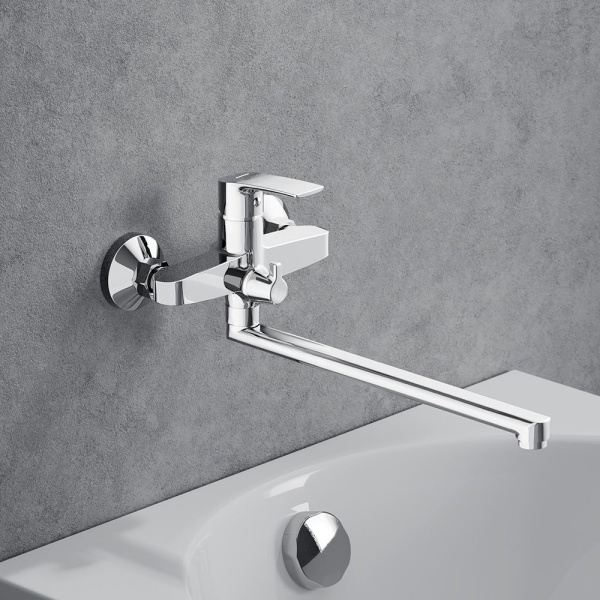 489000000 Eclipse 2.0 Смеситель для ванны и душа AM.PM с универсальным изливом, хром