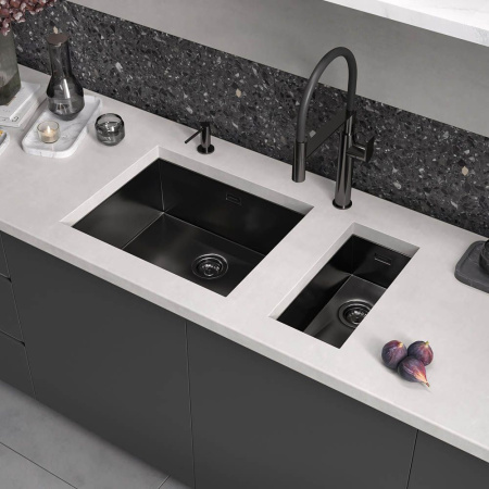 Кухонная мойка Reflexion Como RX2022BL оружейная сталь