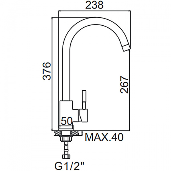 Смеситель для мойки Ledeme L74998A-3