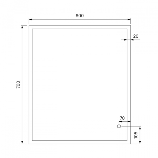 Зеркало IDDIS Brick BRI6000i98 60 см