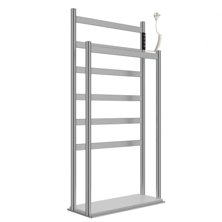Полотенцесушитель электрический напольный WONZON & WOGHAND, Брашированный никель (WW-A407-BR)