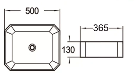 Раковина SantiLine SL-1013 50х37 белая