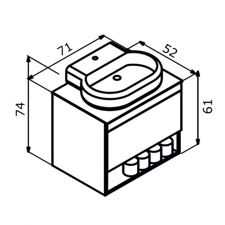 Тумба под раковину ORKA Knidos 70 подвесная, Legnano