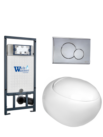 Комплект инсталляции с унитазом Weltwasser MARBERG 507 + JECKENBACH 004 GL-WT + MAR 507 RD-CR