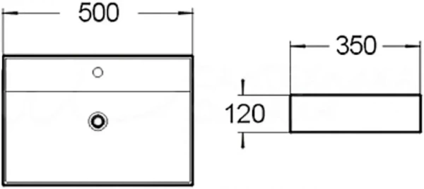 Раковина SantiLine SL-1001 50х35 белая