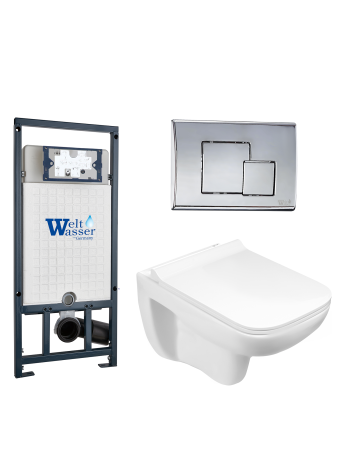 Комплект инсталляции с унитазом Weltwasser MARBERG 507 + KEHLBACH 004 GL-WT + MAR 507 SE-CR