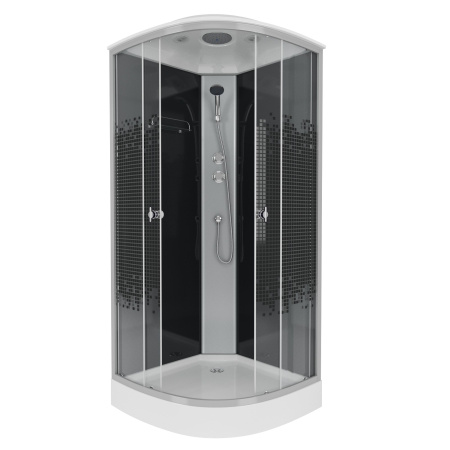 Душевая кабина Niagara Eco NG-4503-14 (80х80х215) низкий  поддон(13см),стекло мозаика,3 места
