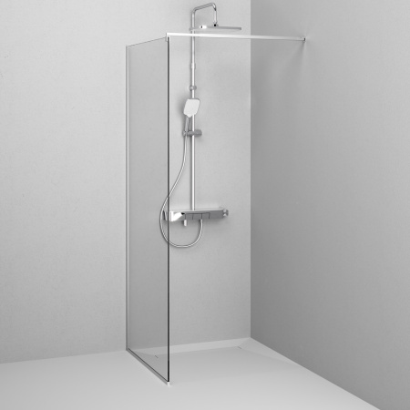 W84WI-80-F1-MTE Душевая перегородка AM.PM Func 80x200, стекло прозр. 8 мм + покрытие, профиль мат хром