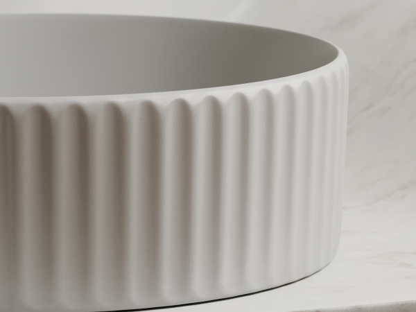 Умывальник чаша накладная круглая Ceramicanova Element 360*360*115мм, серый матовый, CN6057MSG