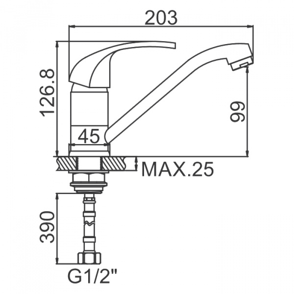 Смеситель для мойки Ledeme H35 L4535-2