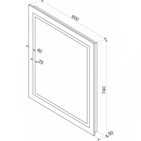 Зеркало Континент Lines 60х74 LED