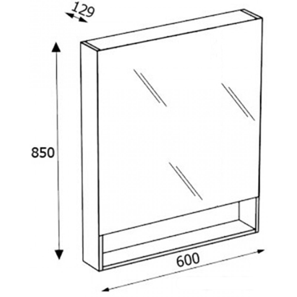 Roca Шкаф с зеркалом The Gap 60 ZRU9302885