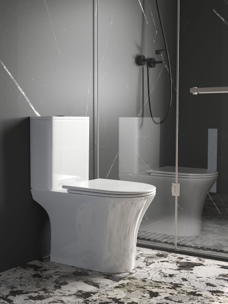 Унитаз BERNINA Tornado напольный безободковый Ceruttispa CT11133 (650x340x790)