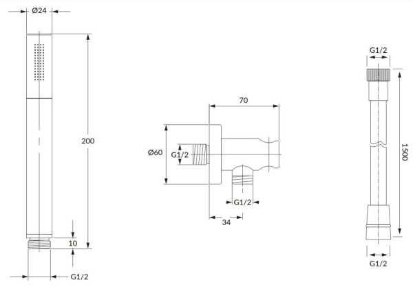 Душевой гарнитур OMNIRES Microphone MICROPHONE-PBL