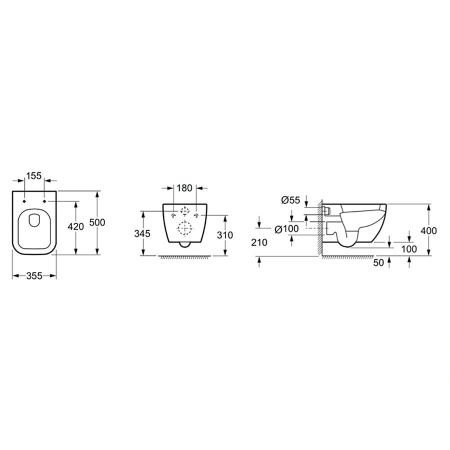 Комплект с унитазом Lavinia Boho One Rimless 3302004R, инсталляция, клавиша белая FP-004W