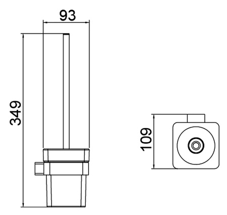 Ершик для унитаза Timo Selene 14061/03, черный