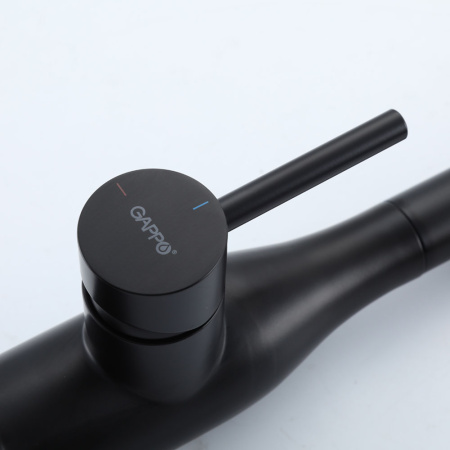 Смеситель для кухни с гибким изливом GAPPO G4098-16, черный