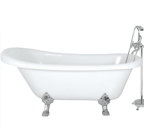 Акриловая ванна Cerutti SPACLASSIC 170  отдельностоящая  170x79x75 на львиных алюминиевых лапах хром
