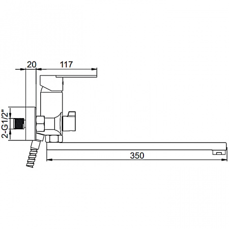 Смеситель для ванны Gerhans K13122T