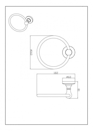 Полотенцедержатель CeramaLux Caps 51306