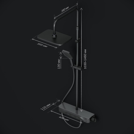 Душевая система AM.PM F078F322 Func с термостатом