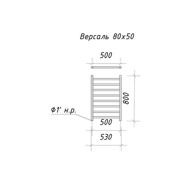 Полотенцесушитель Ariano Версаль 80х50 Black