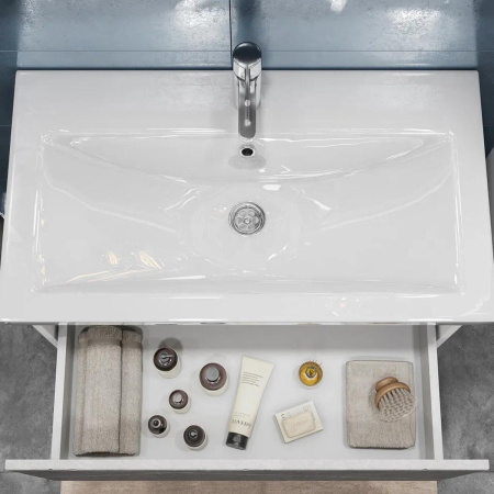 Тумба под раковину подвесная VIGO Geometry 035 бетон, 80 см