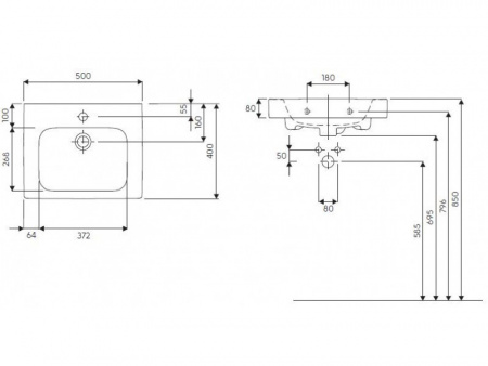 Раковина для ванной Kolo Modo L31950900 белая