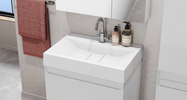 Тумба под умывальник Belux Базель напольная 80-02, Белый матовый