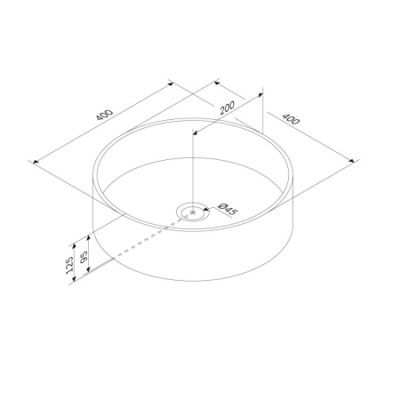 M8FWCC40400WG Func Раковина накладная AM.PM, круглая, 40 см, цвет белый глянец