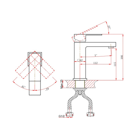 Смеситель для раковины D&K Bayern.Liszt DA1512108, белый