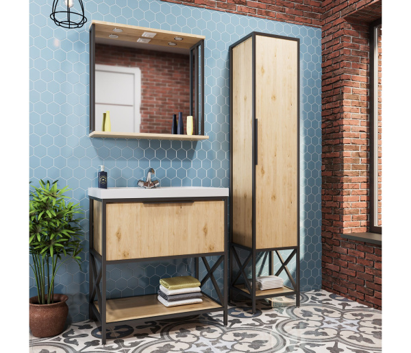 Тумба под раковину Фостер 80 MIXLINE Бруклин-80 дуб бунратти (543586)