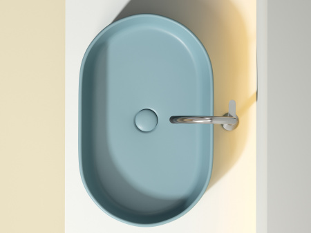Умывальник чаша накладная овальная Ceramicanova Element 608*385*122мм, Зеленый матовый, CN6048MLG
