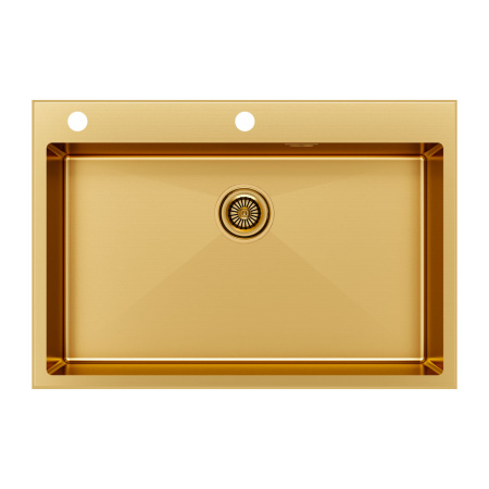 Мойка Paulmark KRONER-EDGE 75 PM777551-BG 510х750х200 мм, нержавеющая сталь, брашированное золото