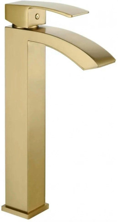 Смеситель для раковины Высокий Grocenberg GB3007 Золото матовый