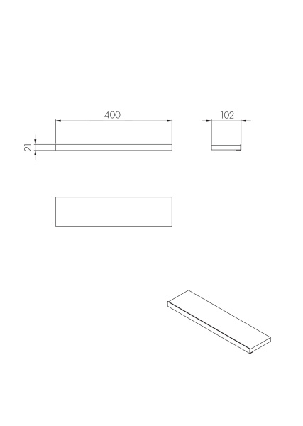 Полка AQUATON Лофт Урбан дуб орегон 1A255503LQX50